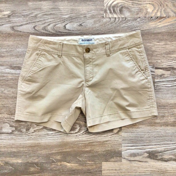 Old Navy Classic Tan Rolled Oats Chino Twill Mid Rise Shorts 4 - Picture 1 of 10